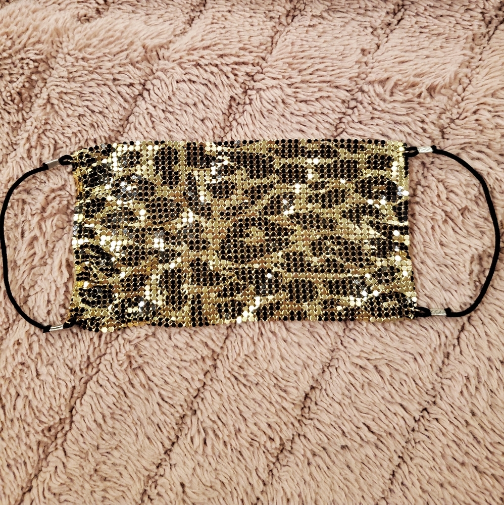 Rhinestone Leopold print face mask/face covering - Picture 2 of 5